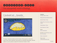 Tablet Screenshot of creaturecast.org
